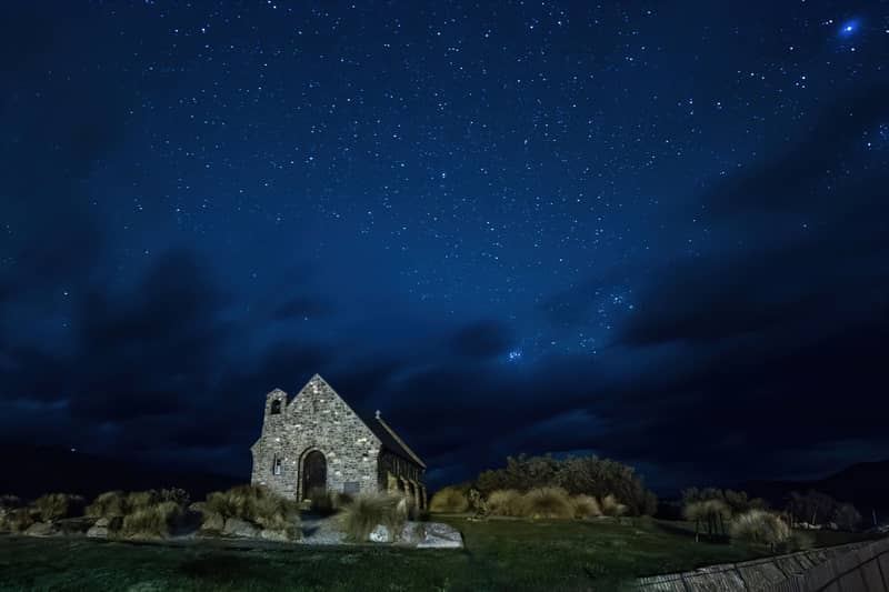 Tekapo has sme the brightest and clearest night skies in the world.